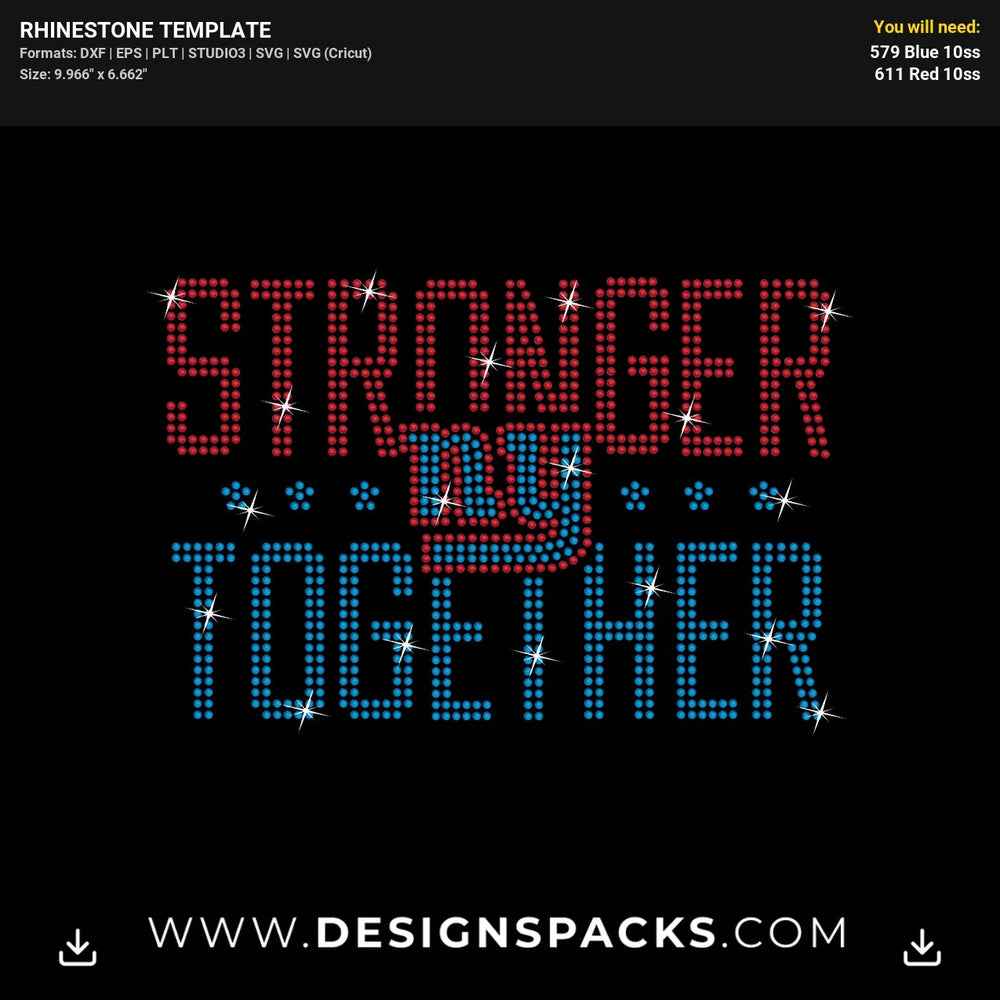 Stronger NY Together City Design Rhinestone Digital Template