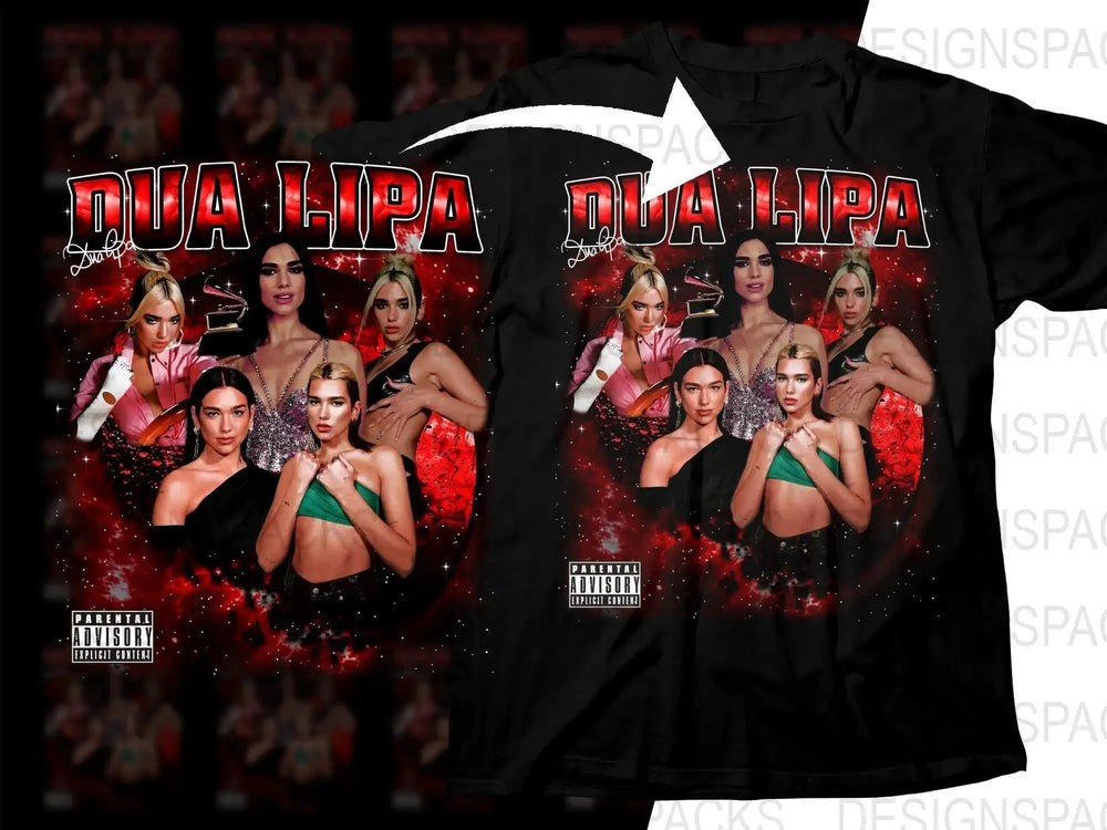 Stunning Dua Lipa Bootleg Music Icon Art Png Digital Download