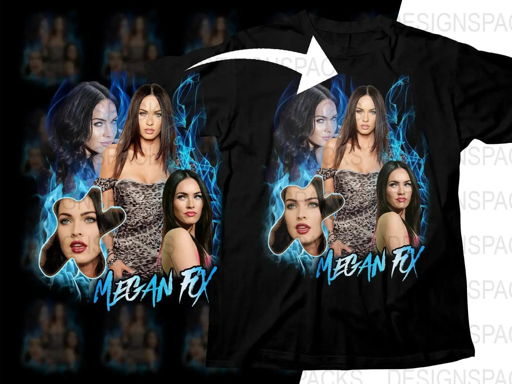 Stunning Megan Fox Blue Flame Bootleg Png Digital Download