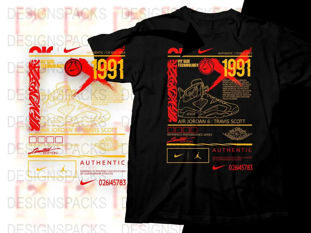 Stylish Air Sport Brand 6 Travis Scott Graphic Png Digital Download