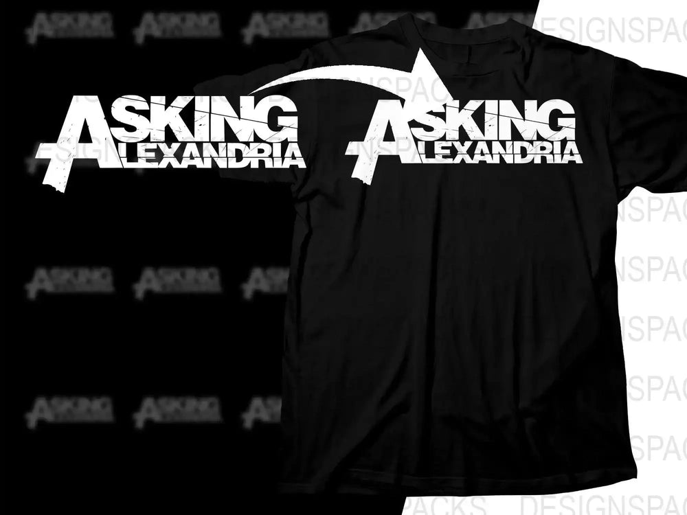Stylish Asking Alexandria Music Band Graphic Png Halftone Digital Download For Fans
