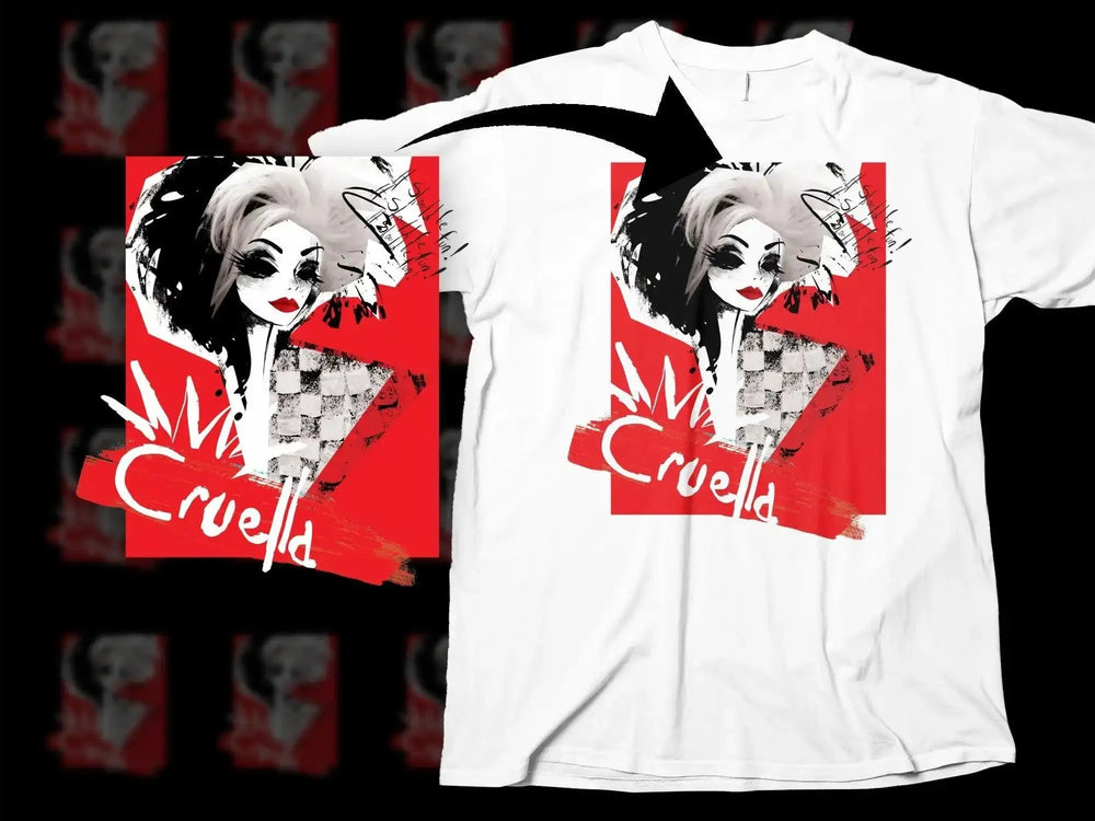 Stylish Cruella Graphic Design Fashionable Png Digital Download