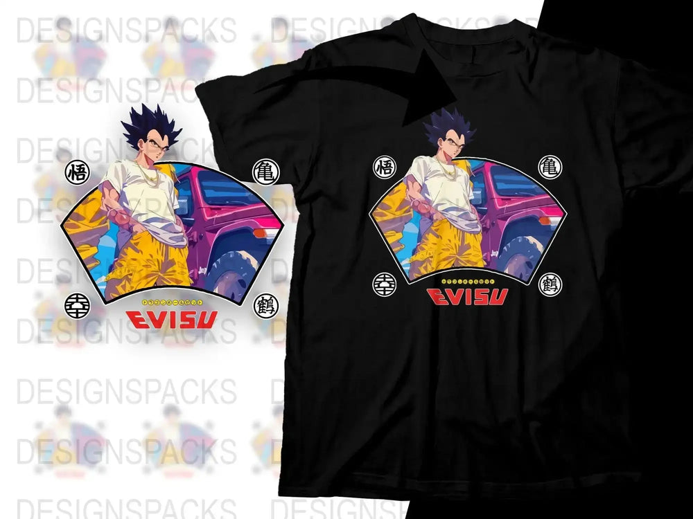 Stylish Graphic Png Digital Download Featuring Anime Character Vegito