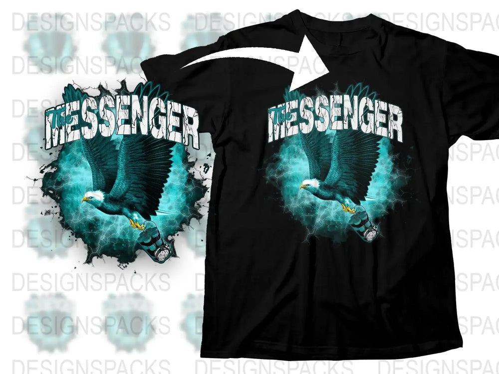 Stylish Graphic Tees The Messenger Eagle Png Digital Download