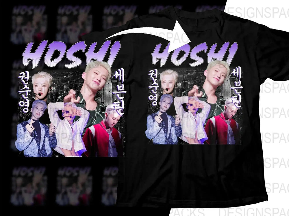 Stylish Hoshi K-Pop Design Graphic Png Digital Download