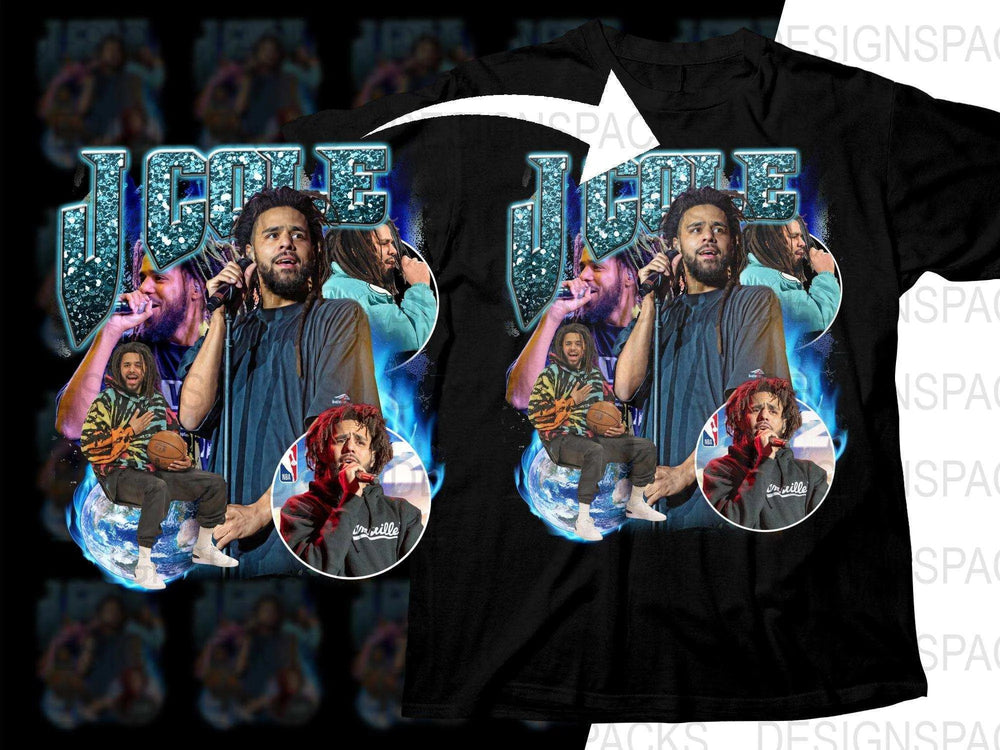 Stylish J. Cole Music Bootleg Graphic Png Digital Download