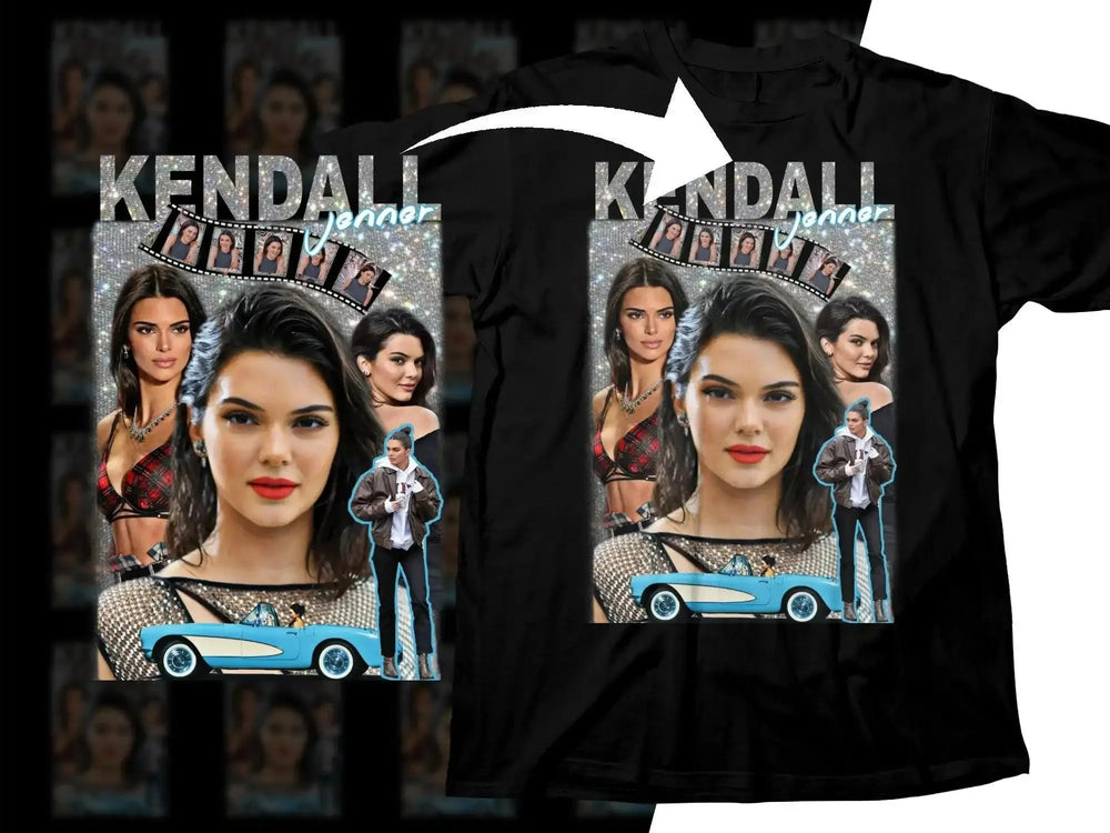 Stylish Kendall Jenner Photo Bootleg Montage Png Digital Download