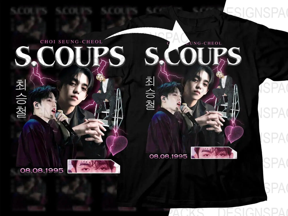 Stylish S.COUPS Choi Seung-Cheol Custom Graphic Png Digital Download