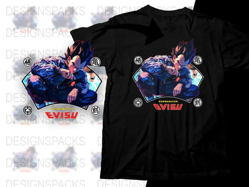 Stylish Street wear Brand Graphic Vegeta Design Anime Png Digital Download