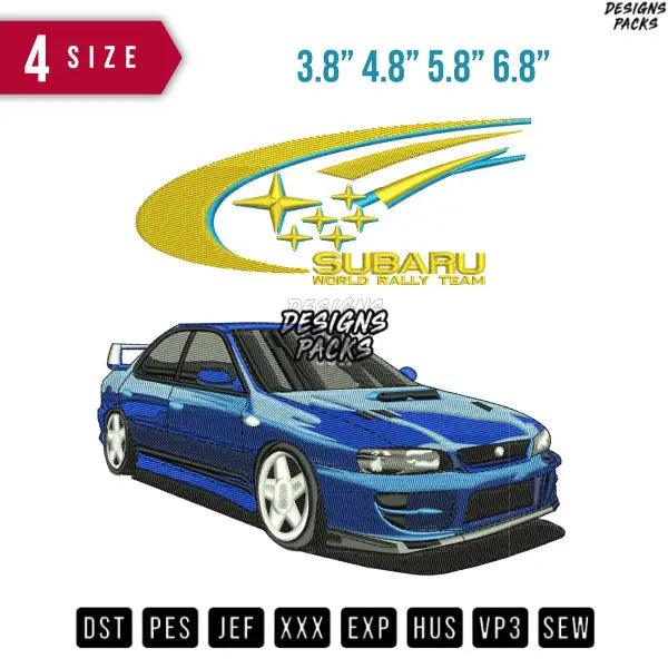 Subaru Car Embroidery Design