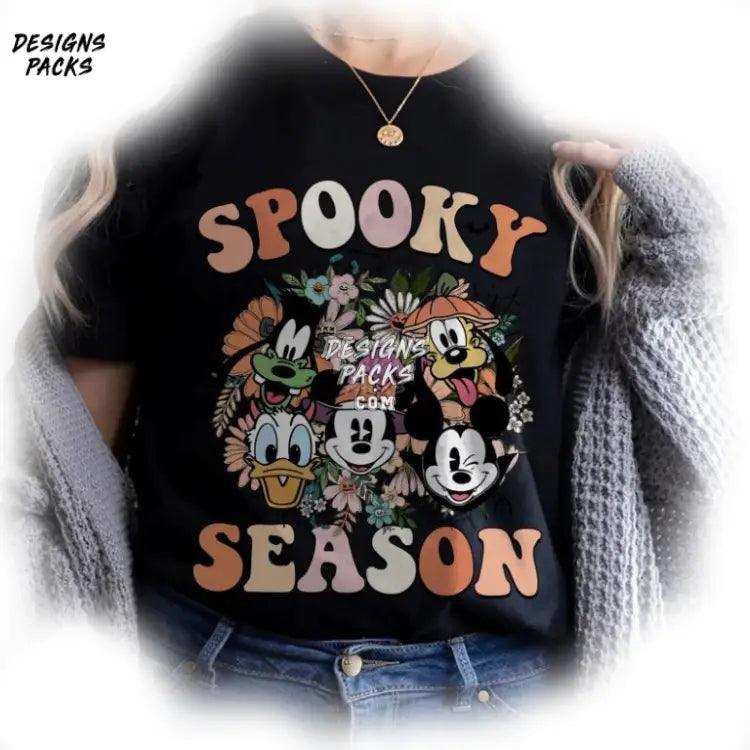 Sublimation Design Mickey Boo Halloween Cartoon Spooky Season Png