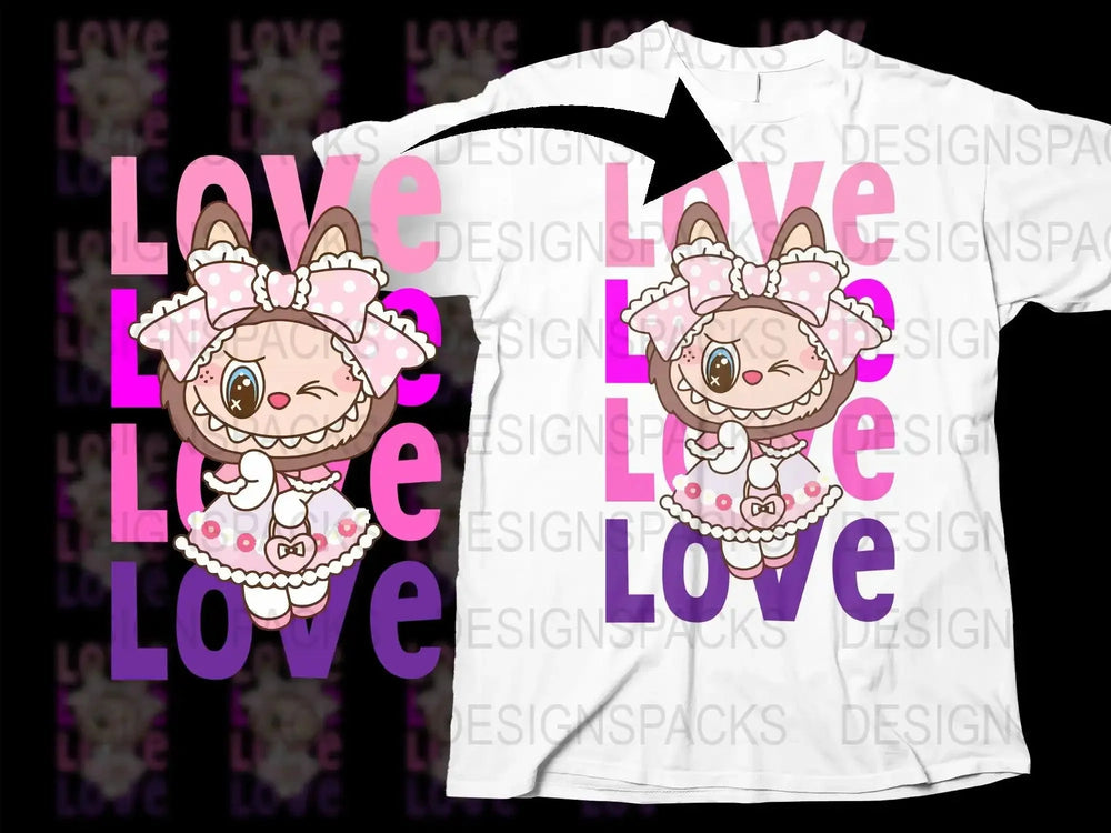 Sugarbunnies Valentina Love Graphic Cute Png Digital Download