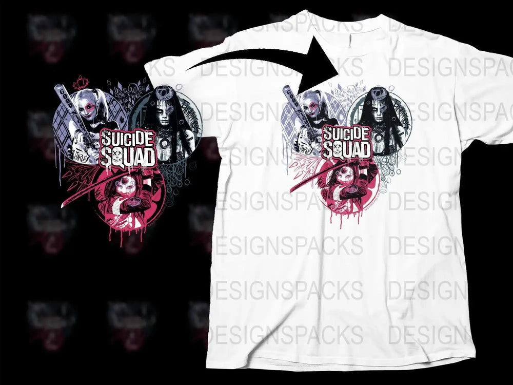 Suicide Squad Graphic Print Png Digital Download
