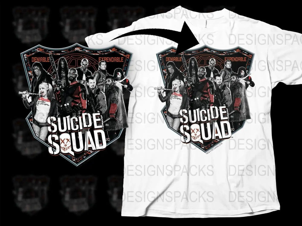 Suicide Squad Movie Deniable Expendable Png Digital Download