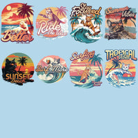 Load image into Gallery viewer, 19 Summer Surfing Cat Designs Bundle PNG
