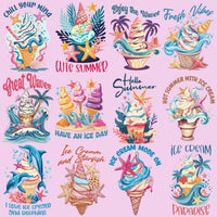 Load image into Gallery viewer, 19 Summer Tropical Ice Cream Designs Bundle PNG
