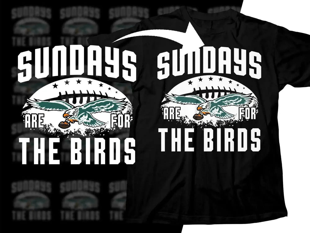 Sundays Are For The Birds football t-shirt design with eagle graphic