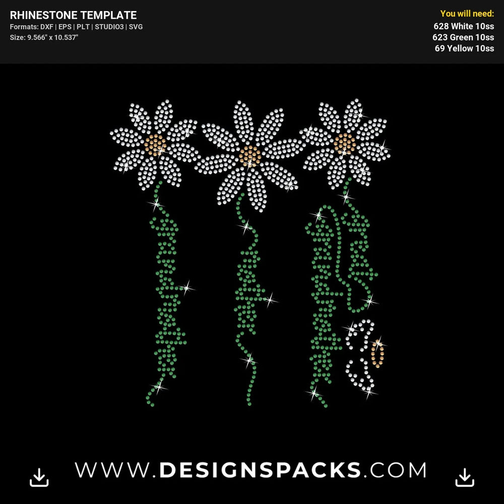 Sunflower Mother Rhinestone Digital Template