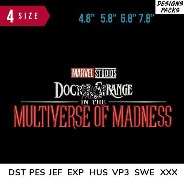 Doctor Strange in the Multiverse of Madness logo, available in multiple embroidery formats