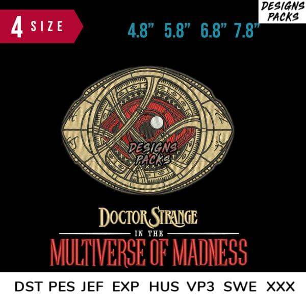 Doctor Strange Multiverse of Madness embroidery design in 4 sizes, print-ready formats