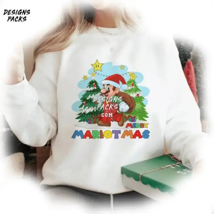 Super Mario Bros Christmas Video Game Merry Png Design