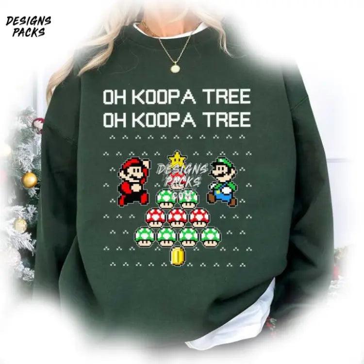 Super Mario Ugly And Luigi Merry Christmas Png Design