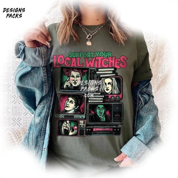 Support Your Local Witches Sanderson Witch Hocus Pocus The Sisters Png Design