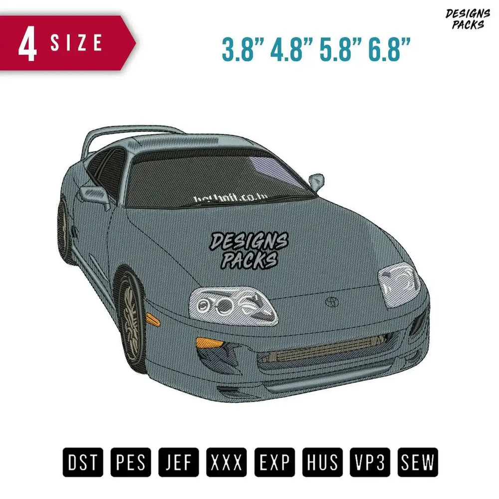 Supra Car Embroidery Design