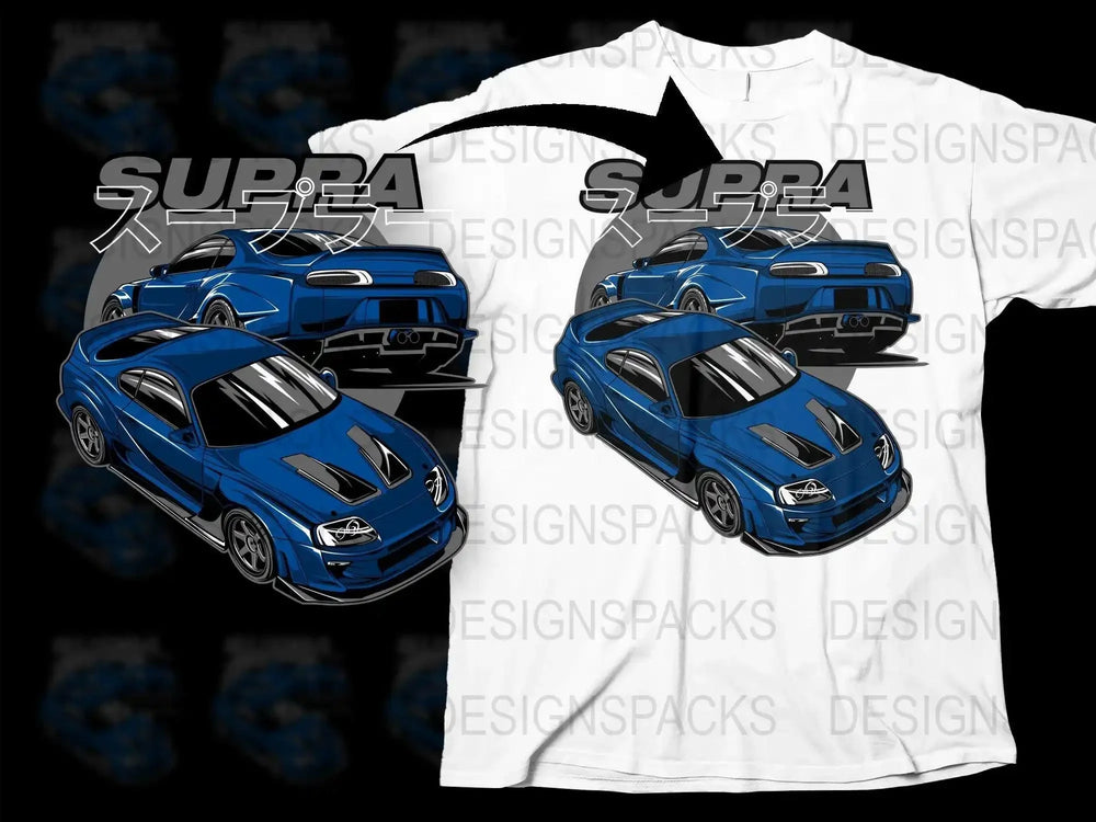 Supra Car Enthusiast Tee JDM Legends Png Digital Download