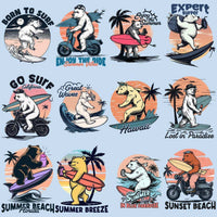 Load image into Gallery viewer, 19 Surfing Bear Designs Bundle PNG
