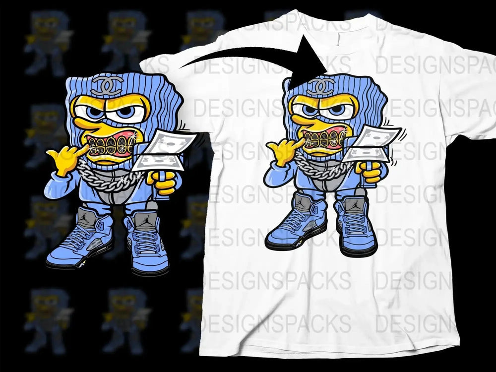 Swag Cartoon Character Design Streetwear Graphic Png Digital Download