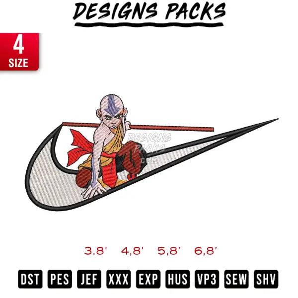 Swoosh 4v4tar Embroidery Embroidery Design 