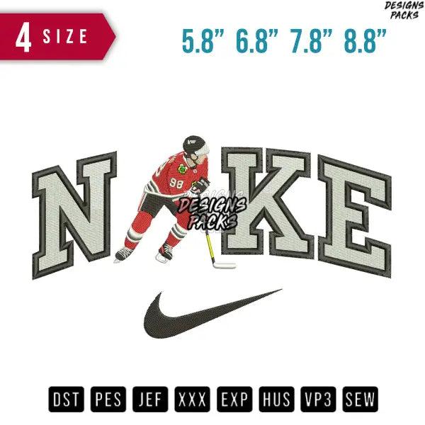 Swoosh 98 hockey Embroidery Design