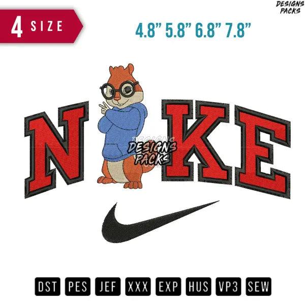 Swoosh Alvin Glasses B Embroidery Design