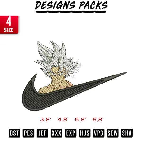 Swoosh And Goku Embroidery Design 