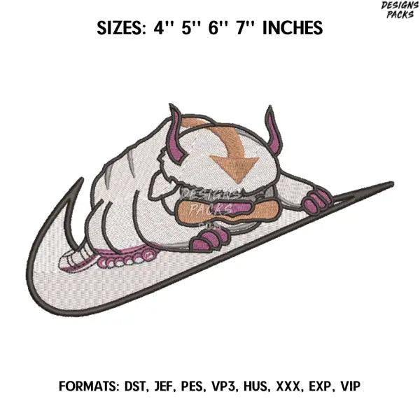 Swoosh Appa Embroidery Design