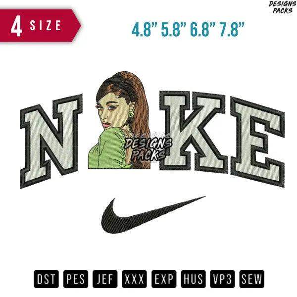 Swoosh Ariana G Artist Music Embroidery Design