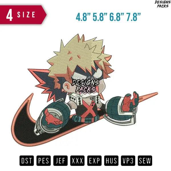 Swoosh Baby Bakugou Embroidery Design