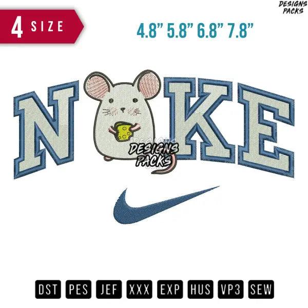 Swoosh Baby Mouse Embroidery Design