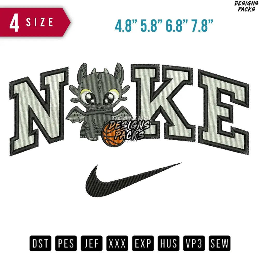 Swoosh Baby Night Furry Embroidery Design