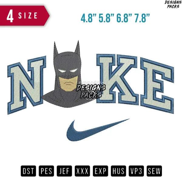 Swoosh Bat Face Super hero Embroidery Design