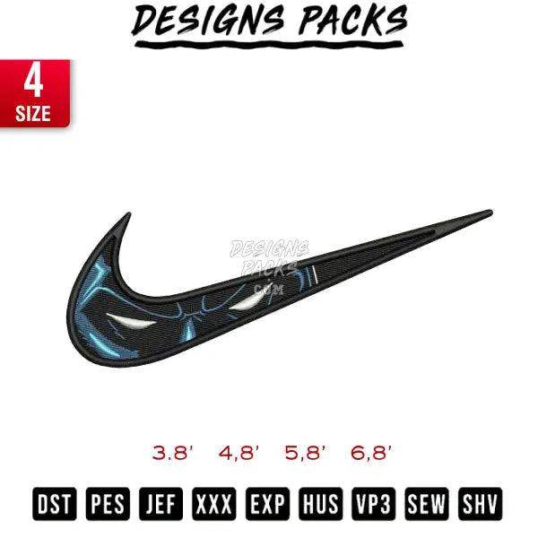 Swoosh Bat man Embroidery Design 