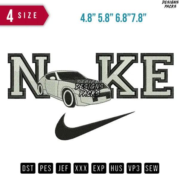 Swoosh Car Nissan B Embroidery Design