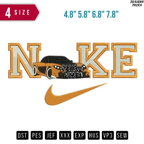 Swoosh Car Xr 7 Embroidery Design