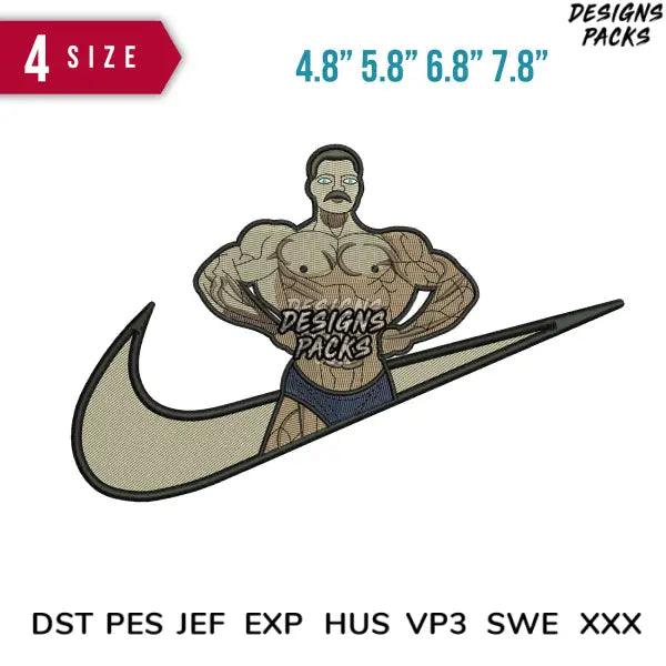 Swoosh Cbum Embroidery Design 4.8" 5.8" 6.8" 7.8"