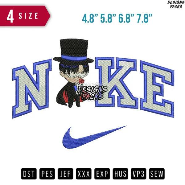 Swoosh Chibi Tuxedo Embroidery Design