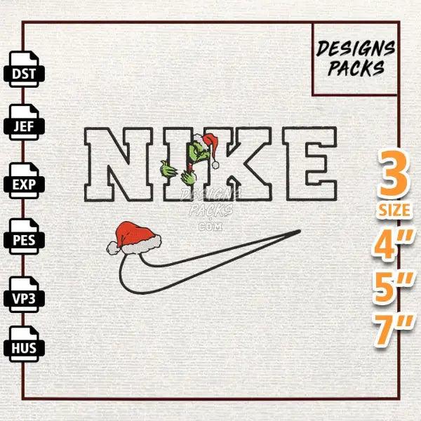 Swoosh Christmas Embroidery Design