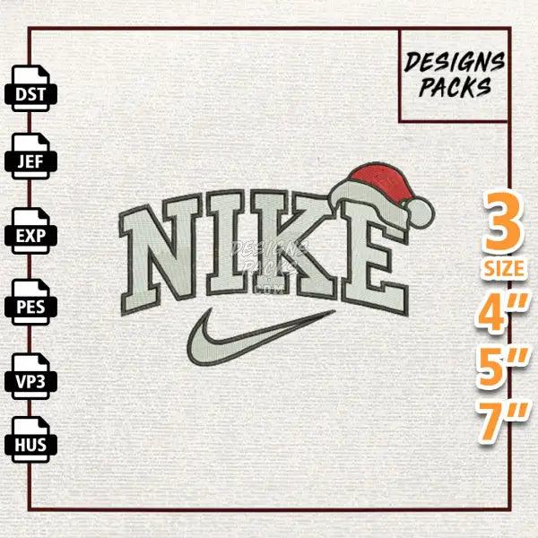 Swoosh Christmas Embroidery Design