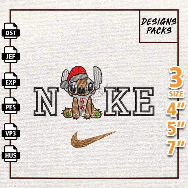 Swoosh Christmas Embroidery Design