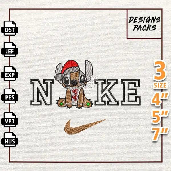 Swoosh Christmas Embroidery Design